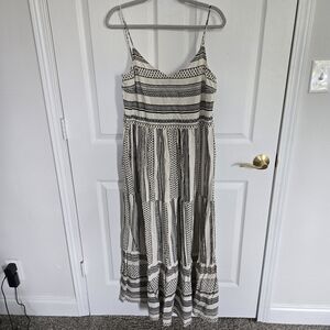 Vero Moda The Singlet Ancle Dress VIP Size XL Stripe Black Cotton Summer